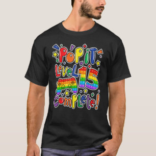 Camiseta Nacimiento Niño Chica Nivel 15 Completa Pop It Fid