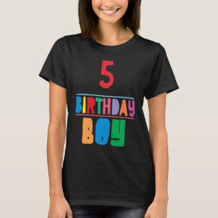 Camiseta Nacimiento Niño De 5 Años De Edad Colorido Fiesta