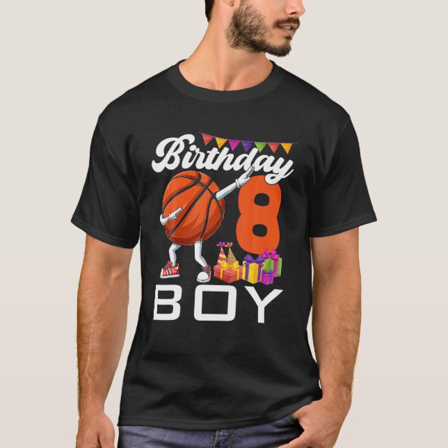 Camiseta Nacimiento Niño de 8 años Baloncesto Dabbing Ball  (Anverso)
