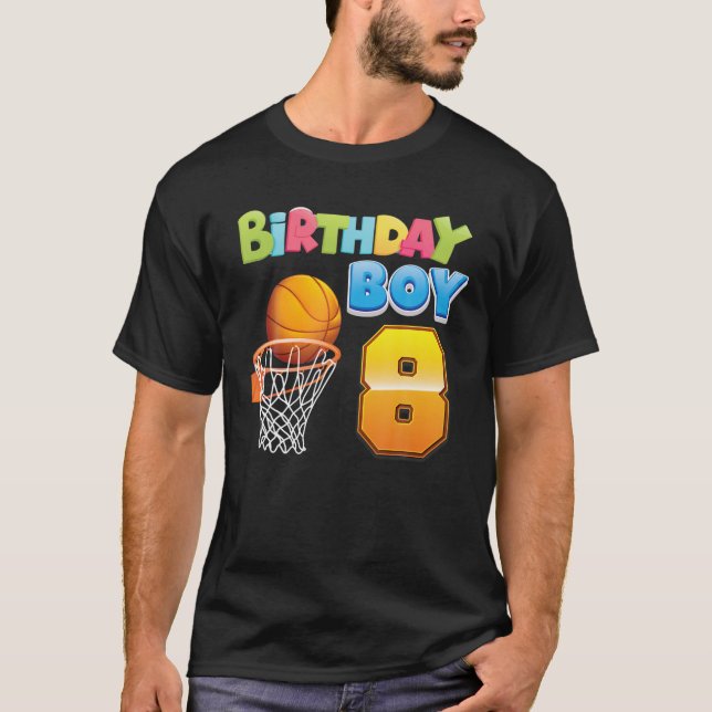 Camiseta Nacimiento Niño De 8 Años De Edad 8Aniversario De  (Anverso)