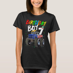 Camiseta Nacimiento Niño Monstruo de 7 años Bandera de cami