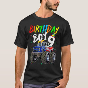 Camiseta Nacimiento Niño Monstruo de 9 años Bandera de Cami