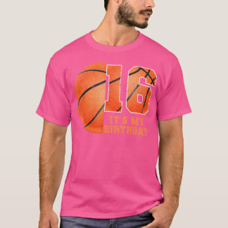 Camiseta Nacimiento Niño Tee 16 Baloncesto Es Mi 16º Nacimi