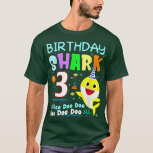 Camiseta Nacimiento Niños Tiburones 3 años Tercera Familia