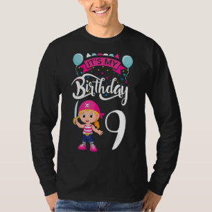 Camiseta Nacimiento pirata de 9 niños Fiesta