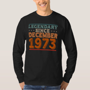Camiseta Nacimiento retro vintage desde diciembre de 1973