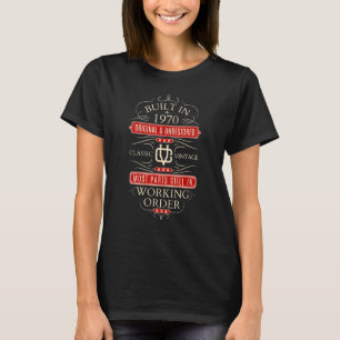 Camiseta Nacimiento Vintage Nacido En 1970 Construido En Lo