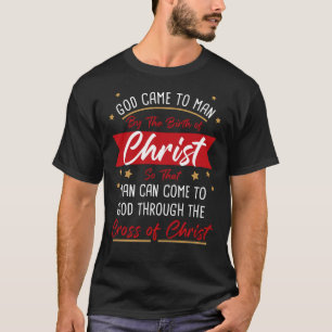 Camiseta Nacimiento y cruz de Jesucristo: Fe de los navidad