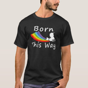Camiseta Nació así el arcoiris unicornio de LGBTQ