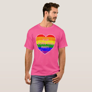 Camiseta Nació así el orgullo gay con la bandera arcoiris, 
