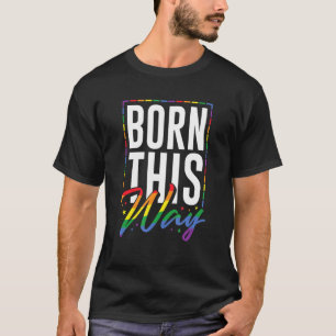 Camiseta Nació así el orgullo LGBT Gay Lesbiana Queer Trans