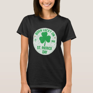 Camiseta Nació Con Suerte El Día De San Patricio, 17 De Mar