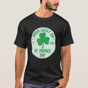 Camiseta Nació Con Suerte El Día De San Patricio, 17 De Mar