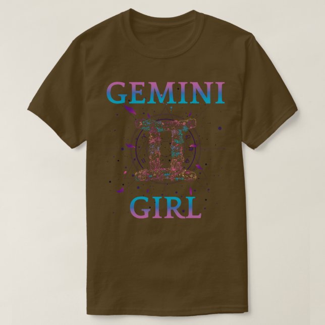 Camiseta Nació El Chica Gemini I En Mayo De Junio (Diseño del anverso)