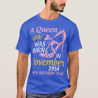Camiseta Nació En Noviembre De 1954 Feliz Cumpleaños Para M