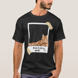Camiseta Nació Este Excelente Kit Y Gato De Cocina De Maine