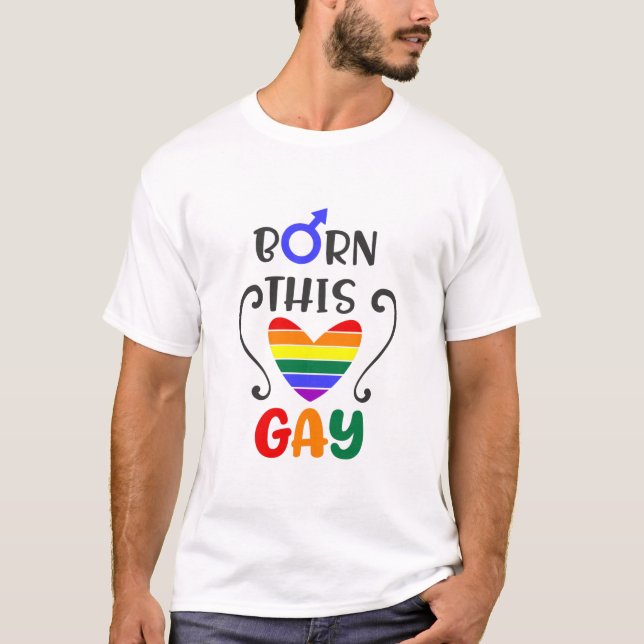 Camiseta Nació este gay (Anverso)