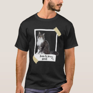 Camiseta Nació Este Gran Gato Cute Del Bosque Noruego Y Gat