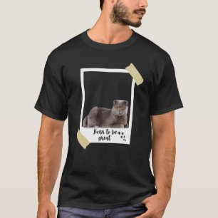 Camiseta Nació Este Gran Gato Cute Scottish Shorthair Y Ki
