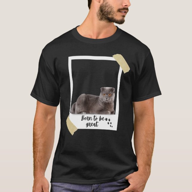 Camiseta Nació Este Gran Gato Y Ki De Escocia (Anverso)