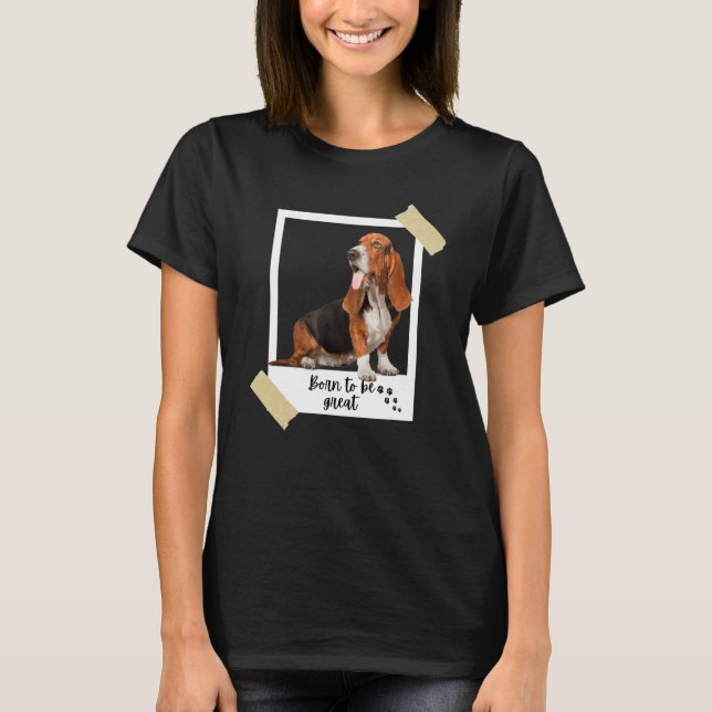 Camiseta Nació Este Gran Perro Beagle Y Cachorro (Anverso)