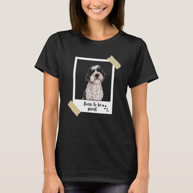 Camiseta Nació Este Gran Perro Maltés Y Animal Cachorro (Anverso)