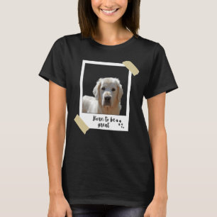Camiseta Nació Este Gran Perro Y Cachorro De Oro.