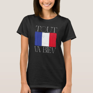 Camiseta Nació Francia de bandera francesa en va bien