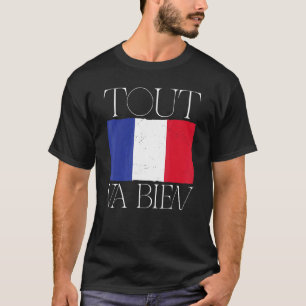 Camiseta Nació Francia de bandera francesa en va bien