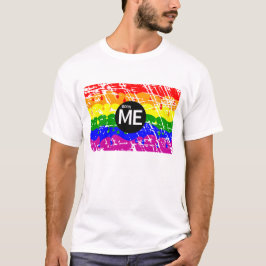 Camiseta Nació la pintura de la bandera del Orgullo LGBT