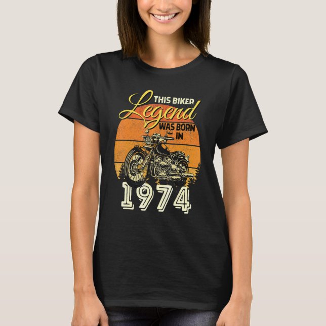 Camiseta Nació Leyenda de Motociclismo para hombres de leye (Anverso)