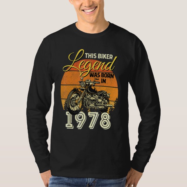 Camiseta Nació Leyenda de Motociclismo para hombres de leye (Anverso)