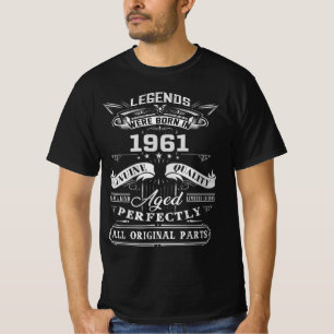 Camiseta Nació Leyenda Vintage En 1961, 1961 Feliz Nacimie