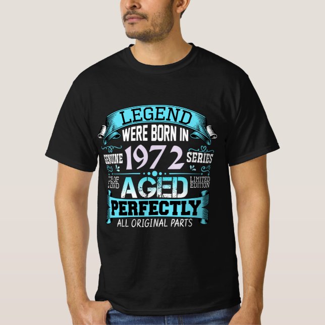 Camiseta Nació Leyenda Vintage En 1972 (Anverso)