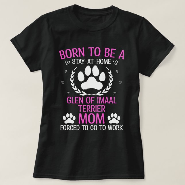 Camiseta Nació para ser un vaso de mamá triste y divertida  (Diseño del anverso)