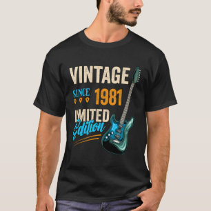 Camiseta Nació un traje de cumpleaños de guitarra eléctrica