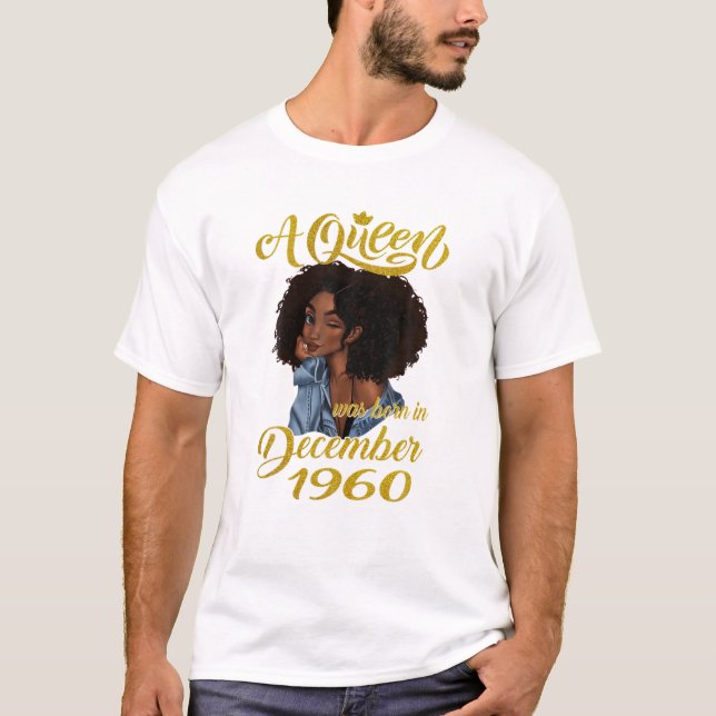 Camiseta Nació una reina en diciembre de 1960 60 cumpleaños (Anverso)