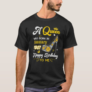 Camiseta Nació Una Reina En Enero De 1951 Feliz Cumpleaños 