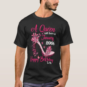 Camiseta Nació Una Reina En Enero De 2006. 17º Bi