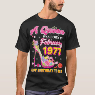 Camiseta Nació Una Reina En Febrero De 1977 Feliz Cumpleaño