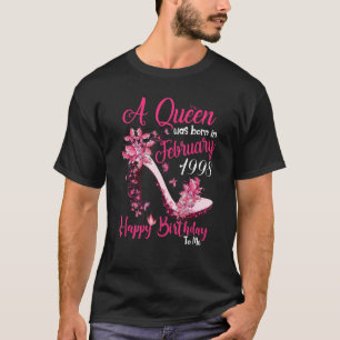 Camiseta Nació Una Reina En Febrero De 1998 24º Cumpleaños