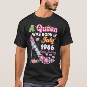 Camiseta Nació Una Reina En Julio De 1986 Feliz 36º Cumplea