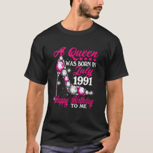 Camiseta Nació Una Reina En Julio De 1991 De Alto Talón, 31