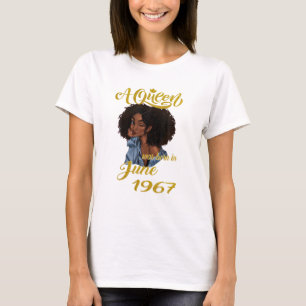 Camiseta Nació Una Reina En Junio De 1967. Regalo De 54 A