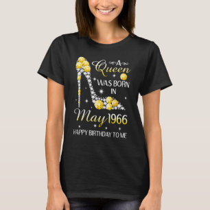 Camiseta Nació Una Reina En Mayo De 1966 Feliz Cumpleaños P