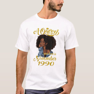 Camiseta Nació Una Reina En Noviembre De 1990 30º Nacimient