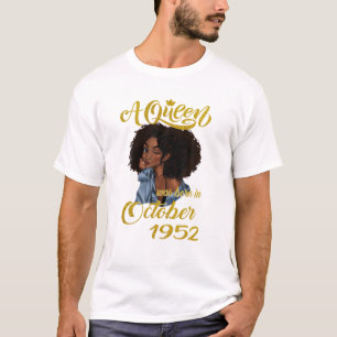 Camiseta Nació Una Reina En Octubre De 1952, Cumpleaños 69