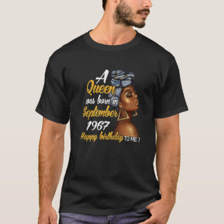 Camiseta Nació una reina en septiembre de 1967 55º cumpleañ