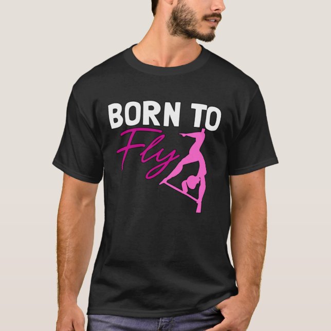 Camiseta Nació vuelo aéreo para volar por bailarina de seda (Anverso)