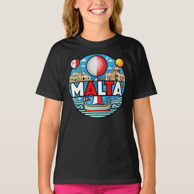 Camiseta Nación de las Islas del Mediterráneo de Malta (Anverso)